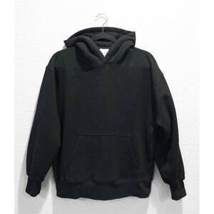 Aritzia Sweatfleece Boyfriend Fit Hoodie Size S Black Oversized Cozy